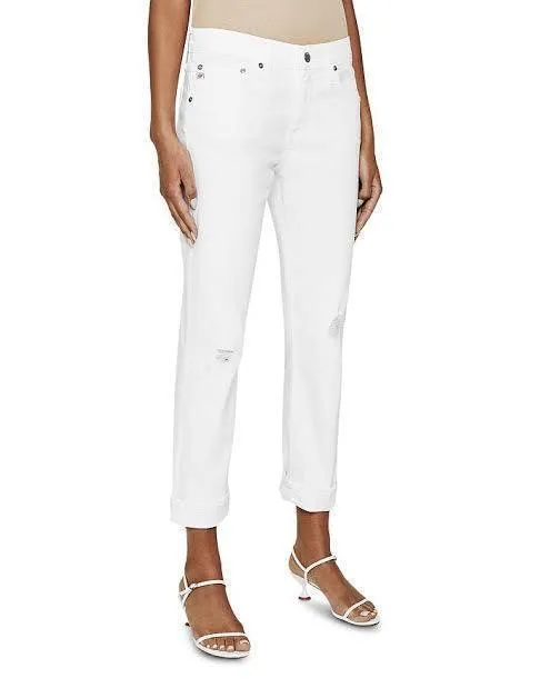 AG Adriano Goldschmied 'Ex-Boyfriend Slim' White Jeans - Size 29R