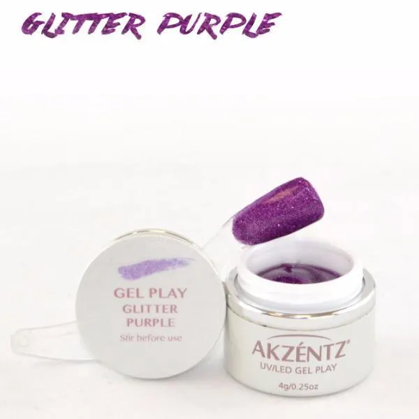 Akzentz Gel Play - Glitter Purple