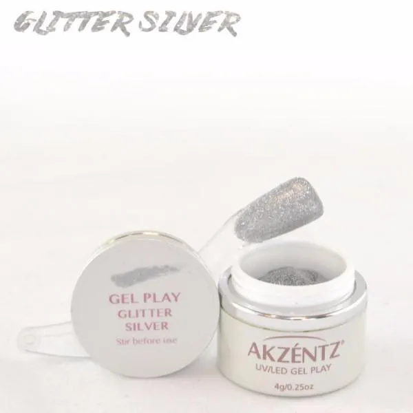 Akzentz Gel Play - Glitter Silver