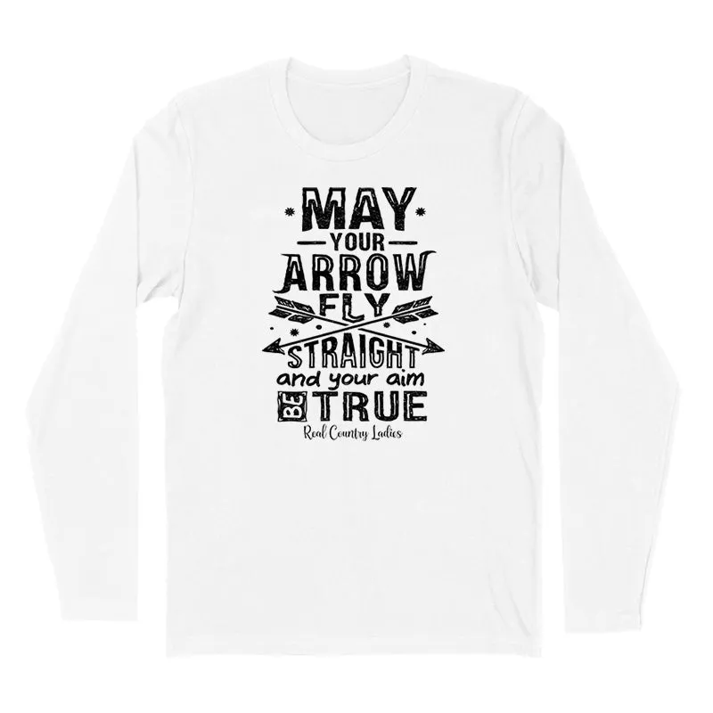 Arrow Fly Straight Black Print Hoodies & Long Sleeves
