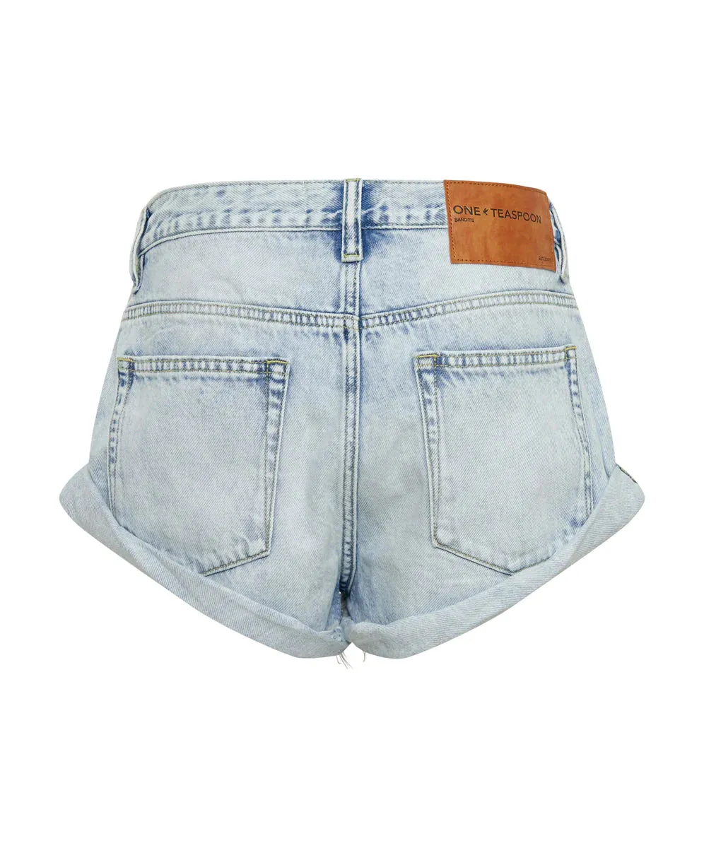 BANDIT LOW WAIST DENIM SHORT | DEPECHE BLUE