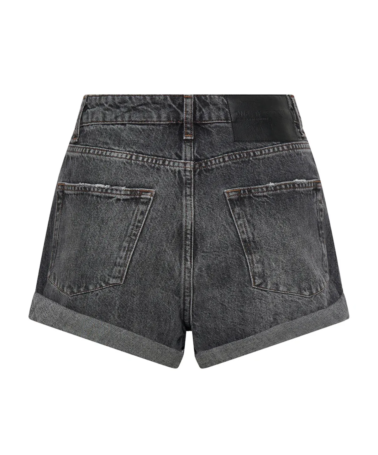 BANDITS HIGH WAIST DENIM SHORT | CHARCOAL