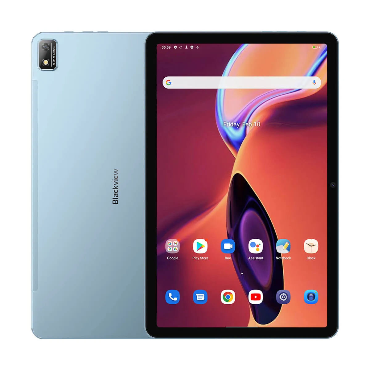 Blackview Tab 16 11-inch 2K FHD  Display Unisoc T616 8GB 256GB 7680mAh Battery Widevine L1 Android Tablet PC