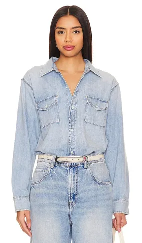 Citizens of Humanity Shay Denim Bodysuit in Blue