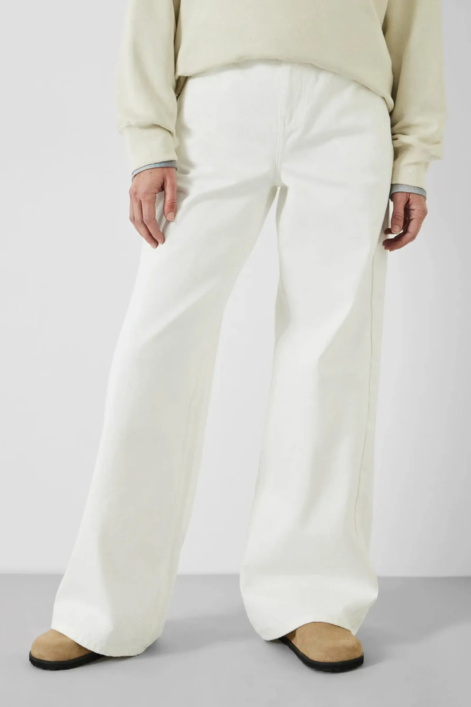 Cream Abi Wide Leg Jeans