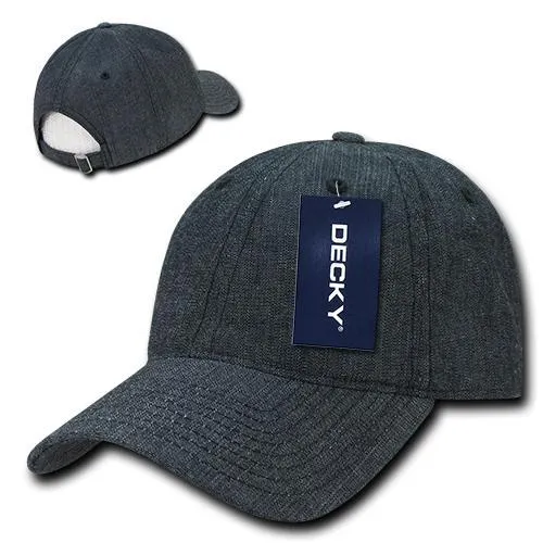 Decky 117 - 6 Panel Low Profile Relaxed Denim Dad Hat