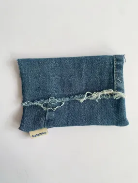 Fold-Over Denim Clutch