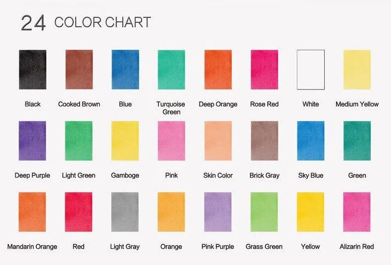 Giorgione 24 Colors Professional Water Colors for Painting
