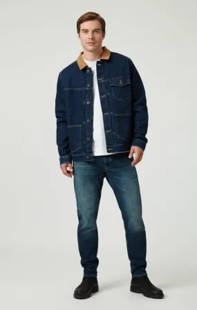 LONDON RELAXED TAPERED LEG IN DEEP BLUE DENIM