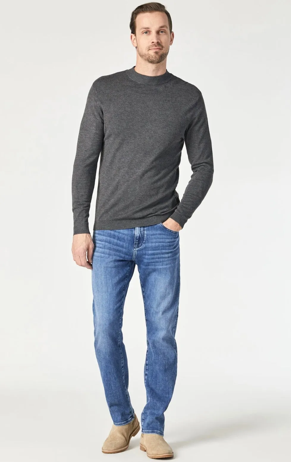 Mavi Zach Mid Brushed Feather Blue-