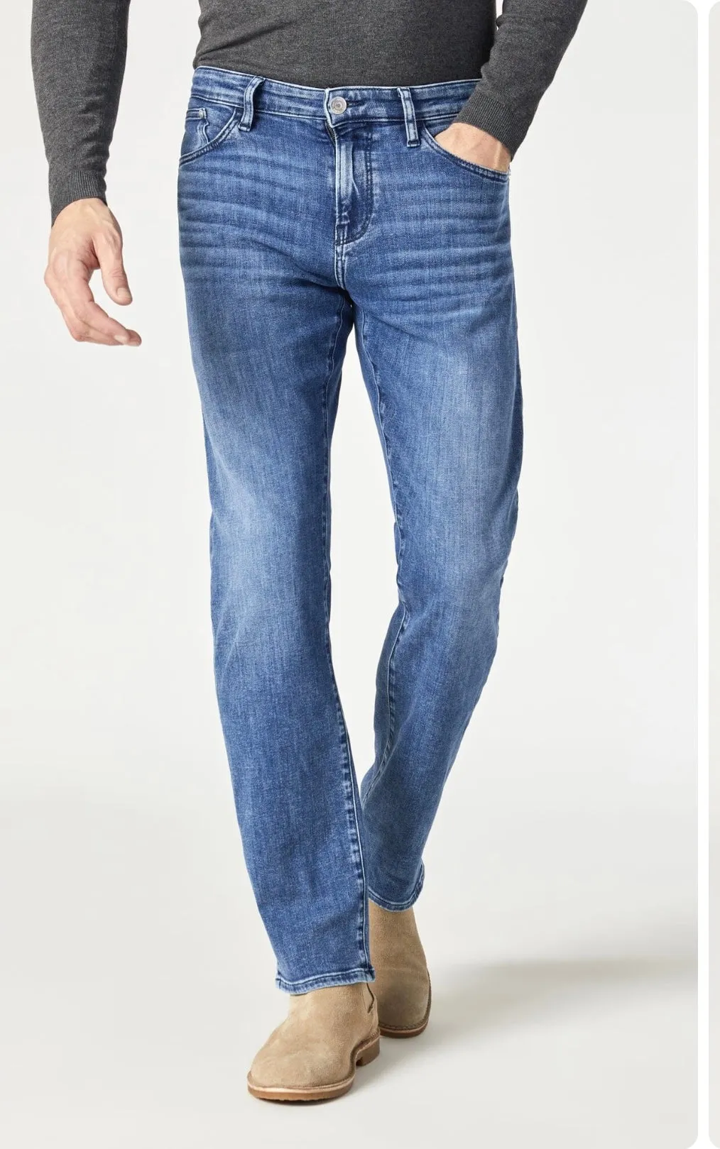 Mavi Zach Mid Brushed Feather Blue-