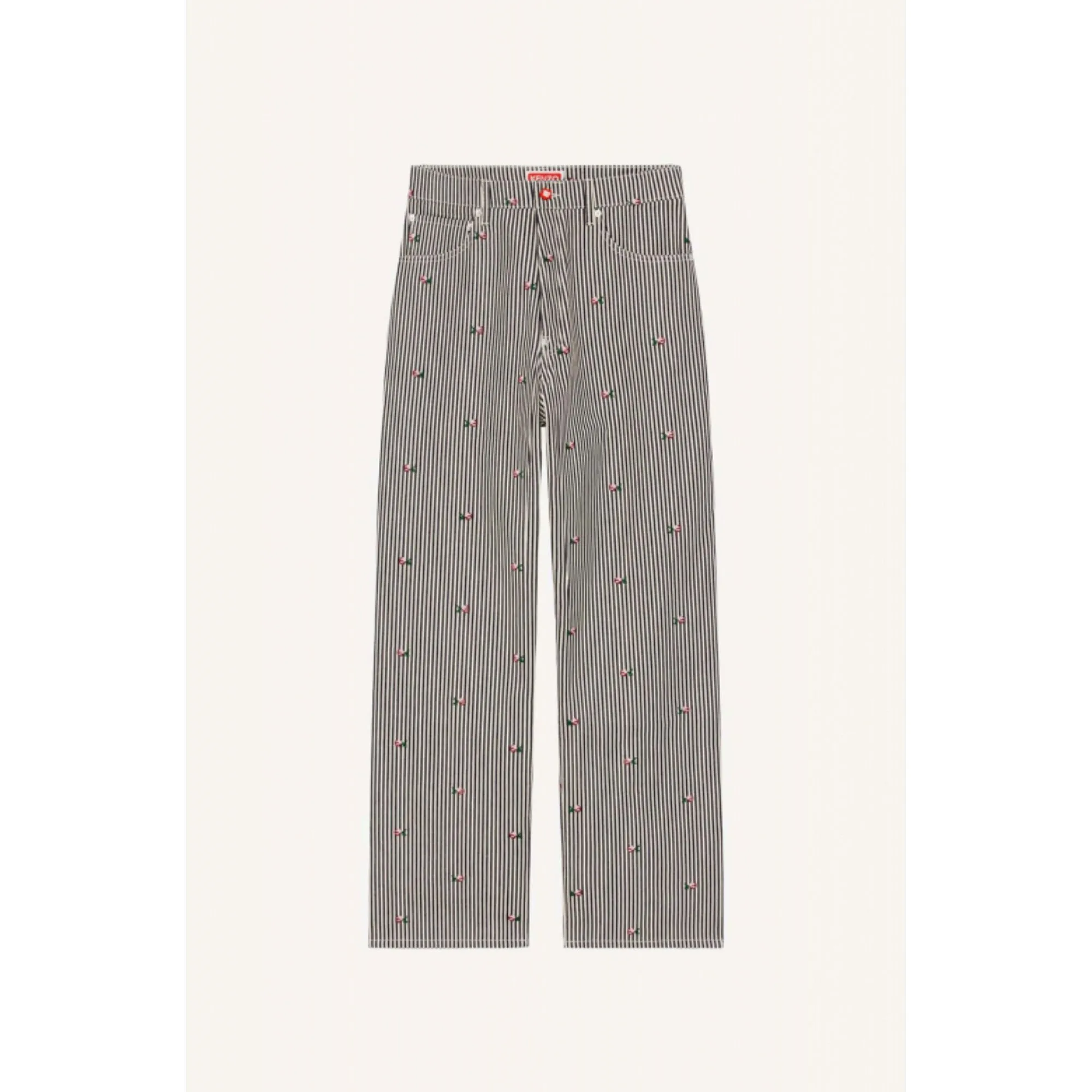 Men Rinse Striped Suisen Relaxed J - Rinse Blue Denim