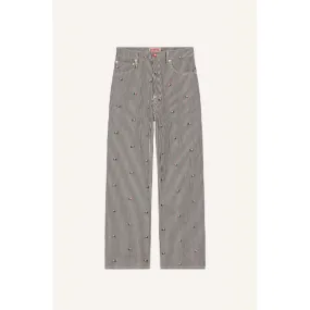 Men Rinse Striped Suisen Relaxed J - Rinse Blue Denim