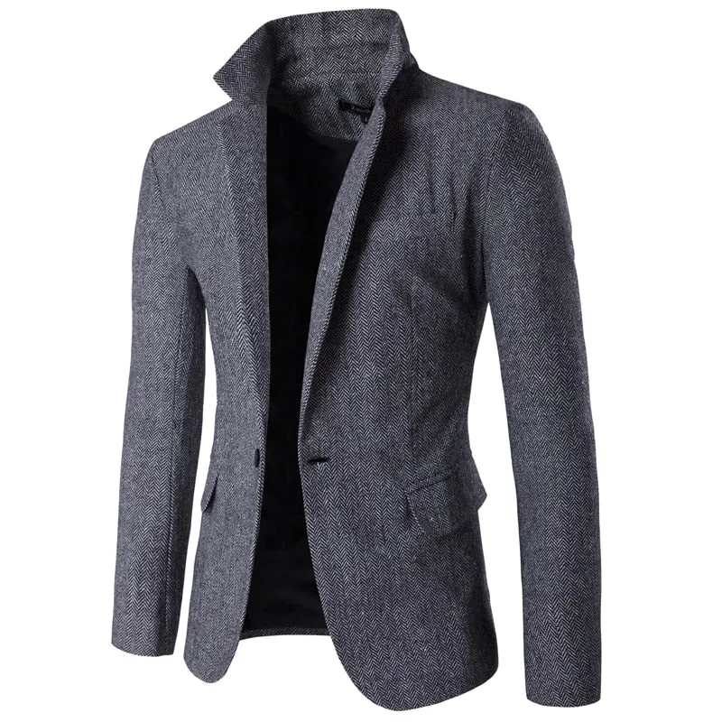 Men's Autumn Smart Casual Slim Fit Single-Button Blazer