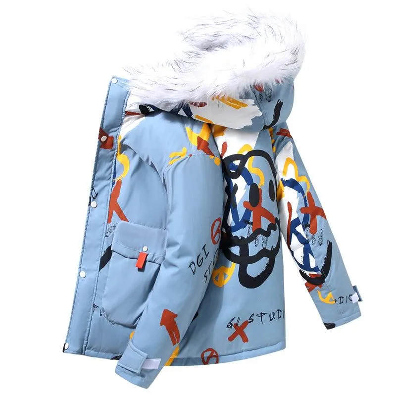 Men's Short White Duck Down Warm Jacket