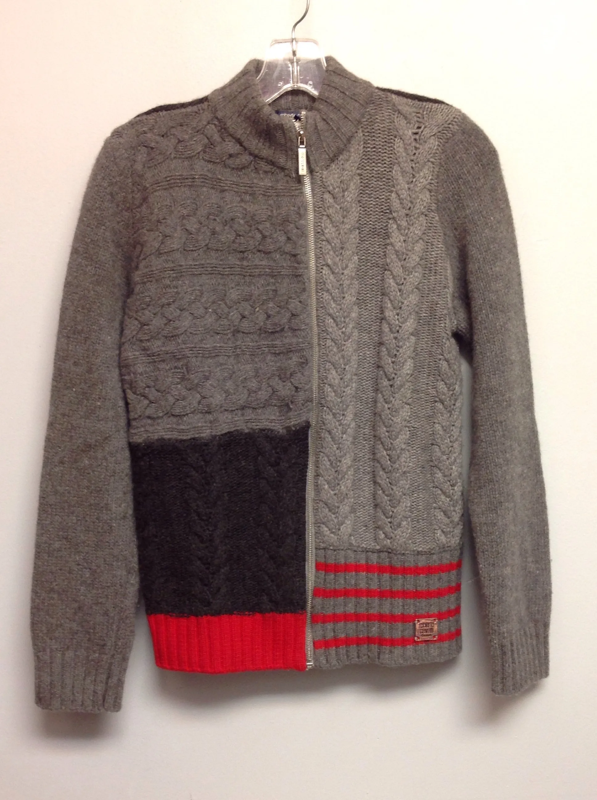 Roberto Cavalli Size 16 Grey Wool Big Boys Sweaters & Vests