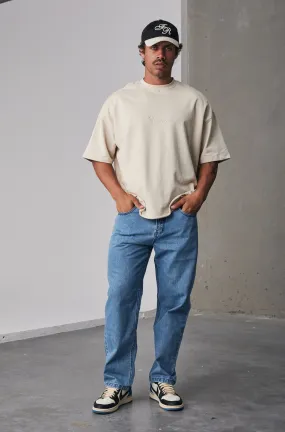 Straight Leg Denim - Blue