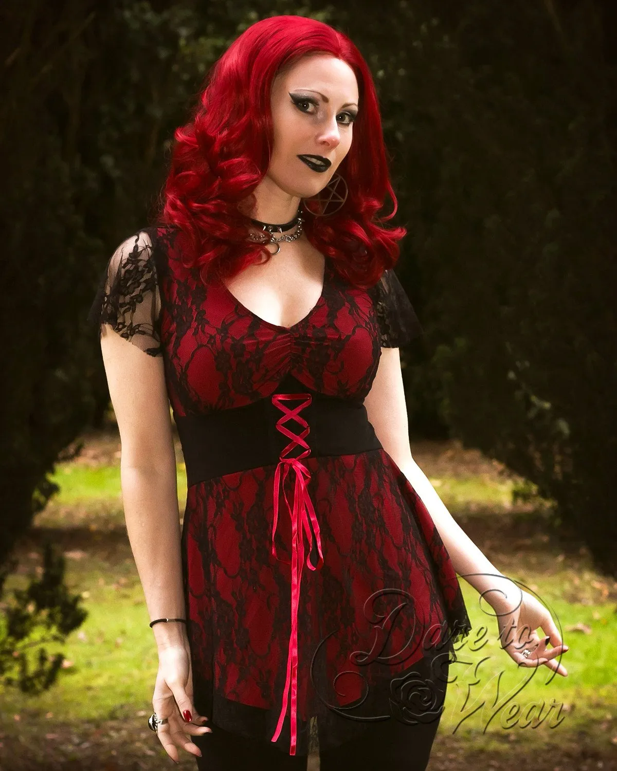 Sweetheart in Wine | Blood Red Gothic Victorian Corset Top