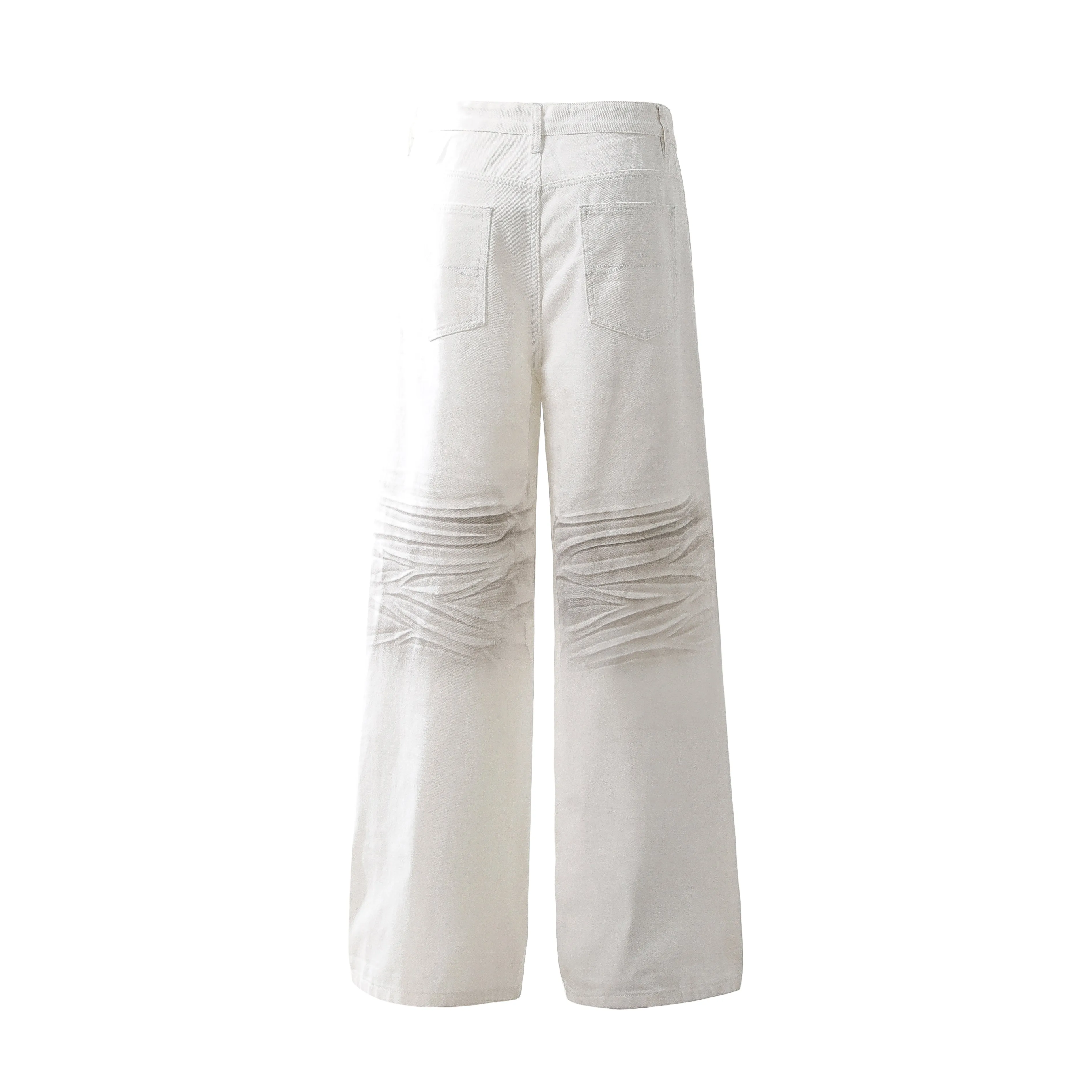 Trendy Pleated Jeans
