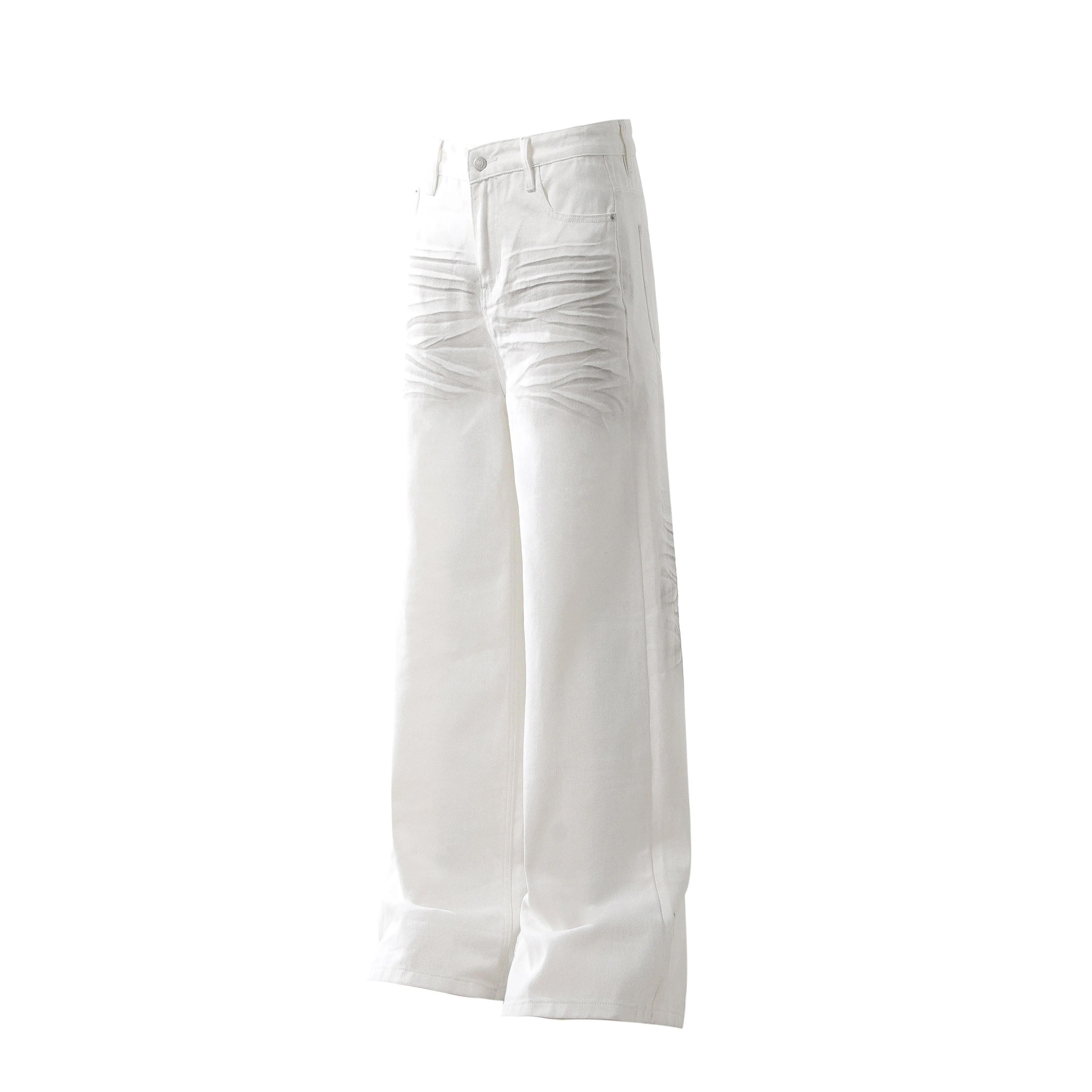 Trendy Pleated Jeans