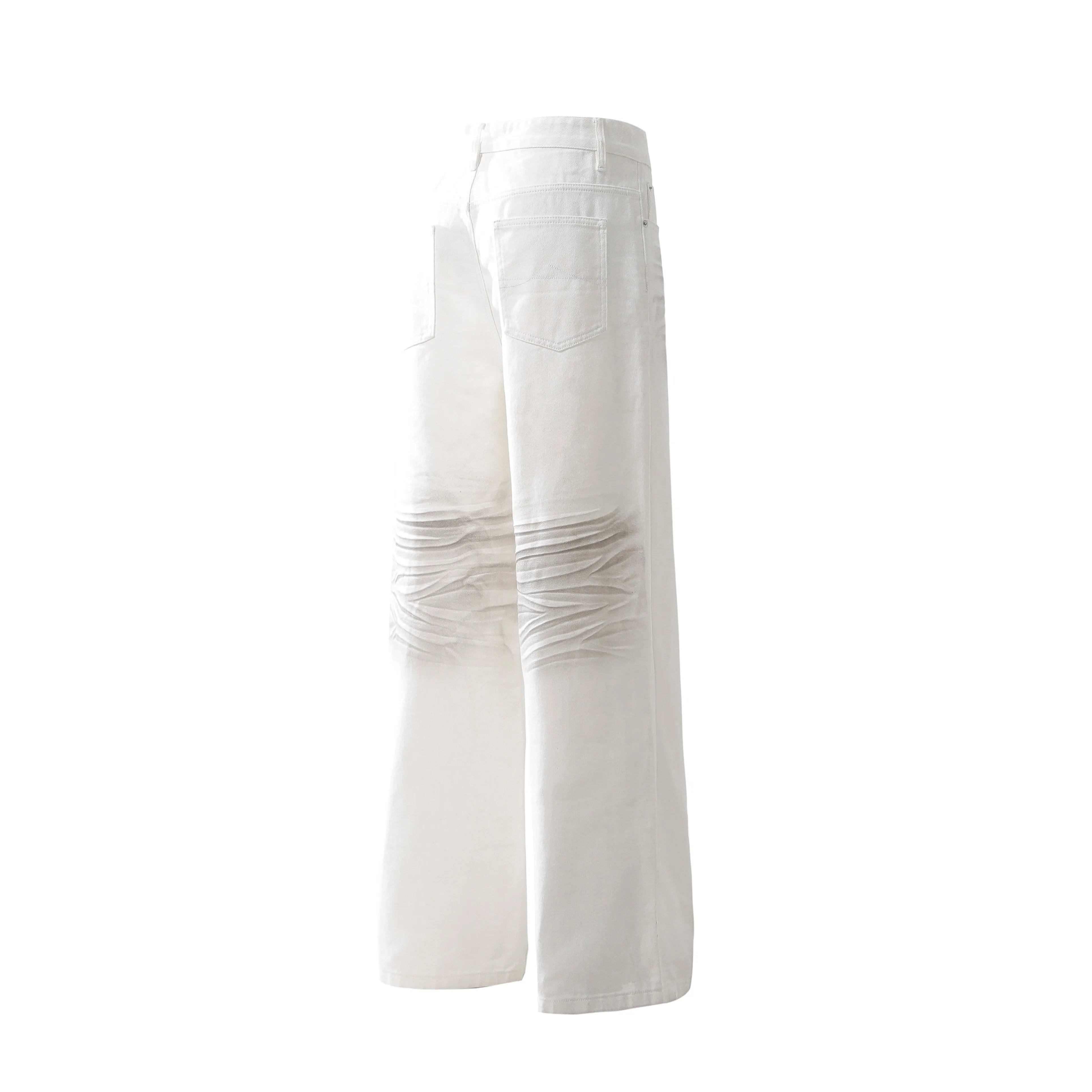 Trendy Pleated Jeans